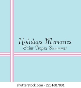 Holidays memories slogan text vector illustration design for fashion graphics and t shirt prints