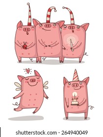 holidays. Pigs set