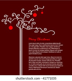 Holidays poster for Christmas day. Design template card. Vector.