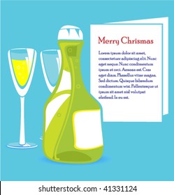 Holidays poster for Christmas. Design template card. Vector.