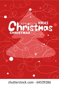 Holidays poster for Christmas. Design template card. Vector.