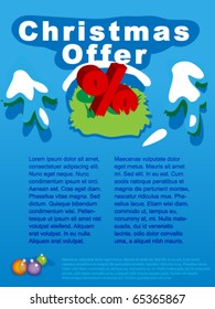 Holidays poster for Christmas. Design template card. Vector.