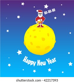 Holidays poster for New Year. Design template card. Vector.