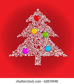 Holidays poster for New Year. Design template card. Vector.