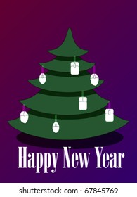 Holidays poster for New Year. Design template card. Vector.