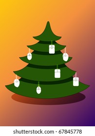 Holidays poster for New Year. Design template card. Vector.