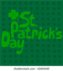 Holidays poster for St. Patrick's day Design template card.