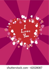 Holidays poster for Valentine's day. Design template card.