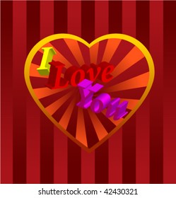 Holidays poster for Valentine's day. Design template card.