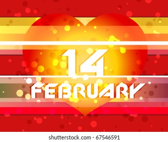 Holidays poster for Valentine's Day. Design template card. Vector.