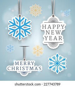 Holidays promo elements. EPS10, CMYK.