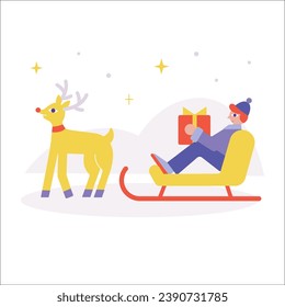 Holidays Season Illustrations Flat Vector