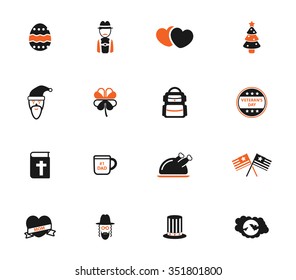 Holidays simple symbols for web