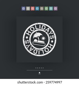 Holidays summer stamp grunge