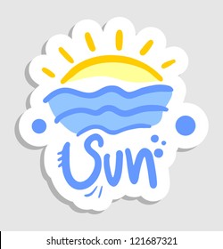 Holidays sun sticker