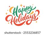 holidays typography design vector illustration