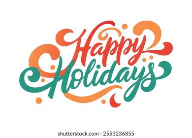 holidays typography design vector illustration