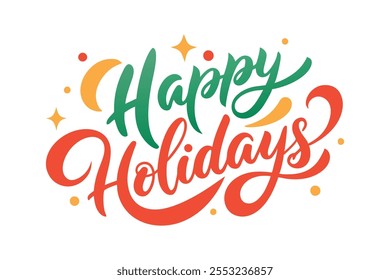 holidays typography design vector illustration