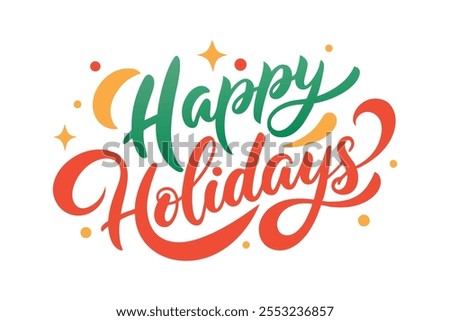 holidays typography design vector illustration