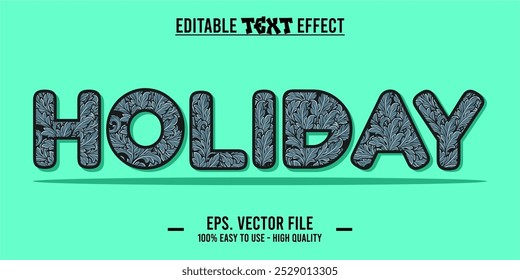 Holidays typography Vector Text With Colorful art illustration Drawing. eps files