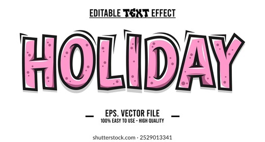 Holidays typography Vector Text With Colorful art illustration Drawing. eps files