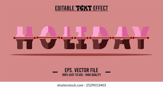 Holidays typography Vector Text With Colorful art illustration Drawing. eps files