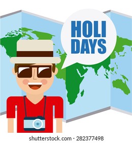 holidays vacations design, vector illustration eps10 graphic 