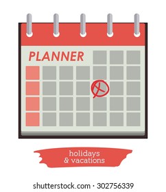 Holidays and Vacations digital design, vector illustration eps 10
