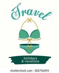 Holidays and Vacations digital design, vector illustration eps 10