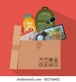 Holidays and Vacations digital design, vector illustration eps 10