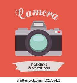 Holidays and Vacations digital design, vector illustration eps 10