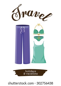 Holidays and Vacations digital design, vector illustration eps 10