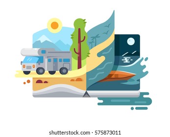 Ferien und Ferien in der Natur