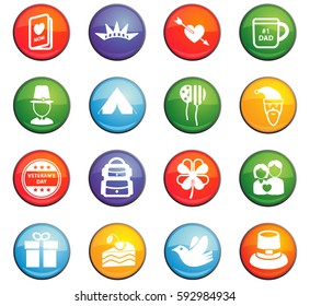 holidays vector icons for user interface design