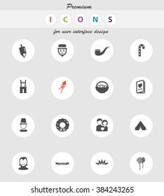 Holidays vector icons for web sites and user interface