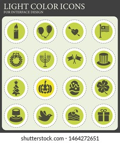 holidays web icons for user interface design