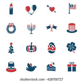 holidays web icons for user interface design