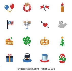 holidays web icons for user interface design