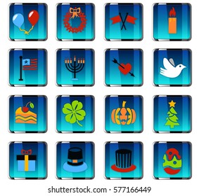 holidays web icons for user interface design