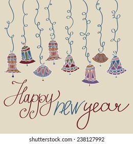 Holidays winter  Christmas bells.  Christmas vectors