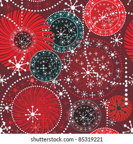 Holidays Winter pattern made with graphics elements, vector.