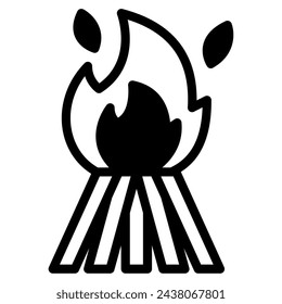 Holika Dahan Icons for web, app, infographic, etc