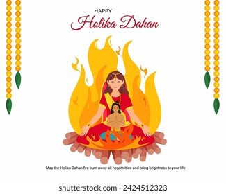 Holika dahan festival indio diseño de afiche y banner