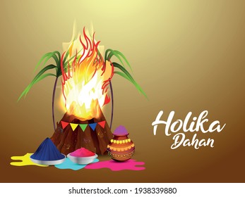 Holika dehan Konzept mit kreativer Trommel