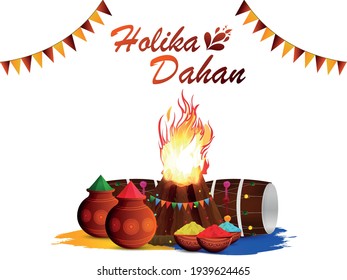 Holika dehan concept with creative drum