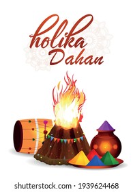 Concepto festivo de Holika con tambor creativo
