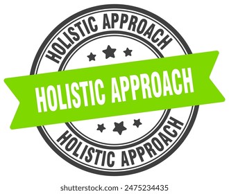 holistic approach stamp. holistic approach round sign. label on transparent background