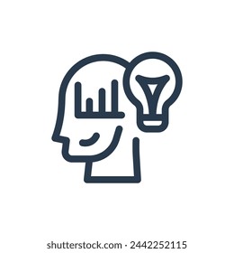 Holistic Business Insight with Business Intelligence Vector Icon Illustration