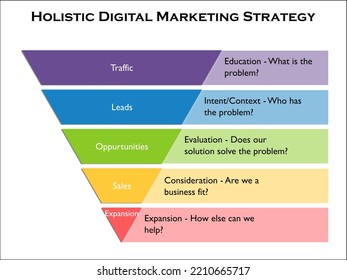 Holistic Digital Marketing Strategy in an Triangle Infographic template