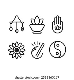 Holistic Healing and Alternative Medicine Icon Pack with Natural Elements